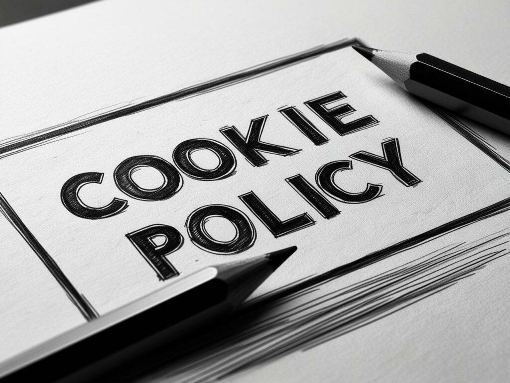 Cookie Policy foglio con scritta cookie policy