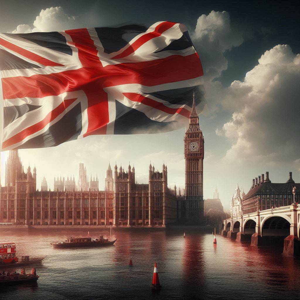 bandiera regno unito e big ben