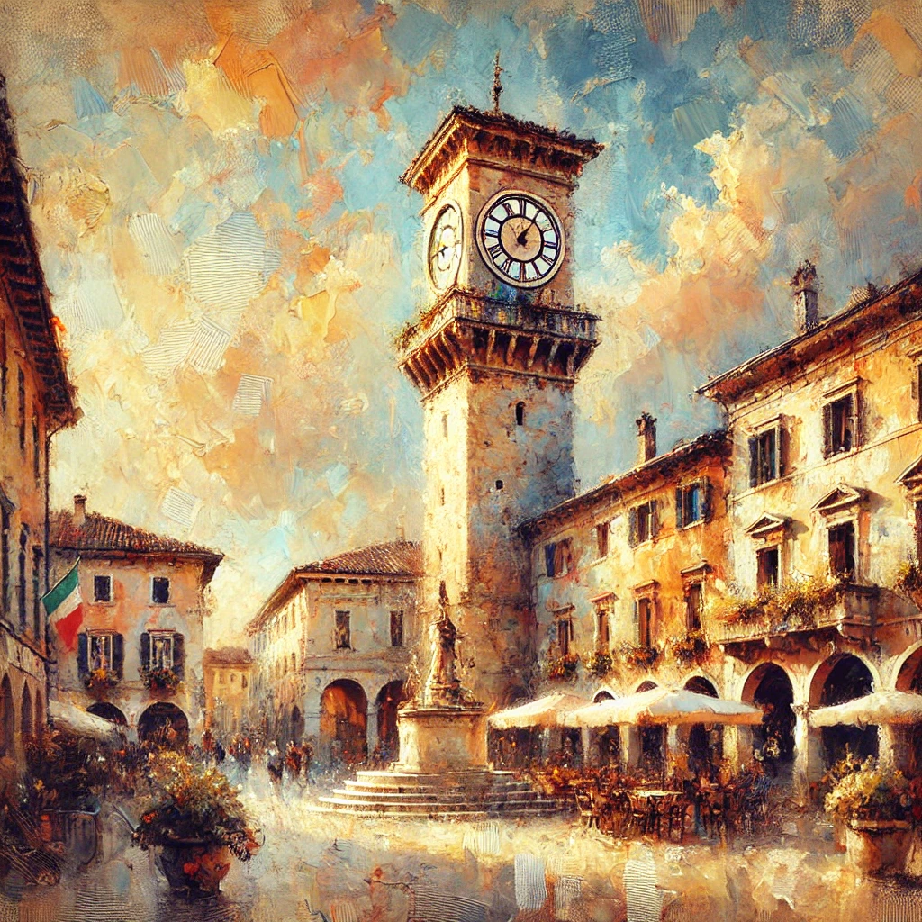 campanile con orologio