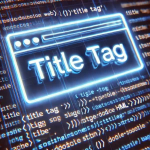 title tag con nello sfondo codice html